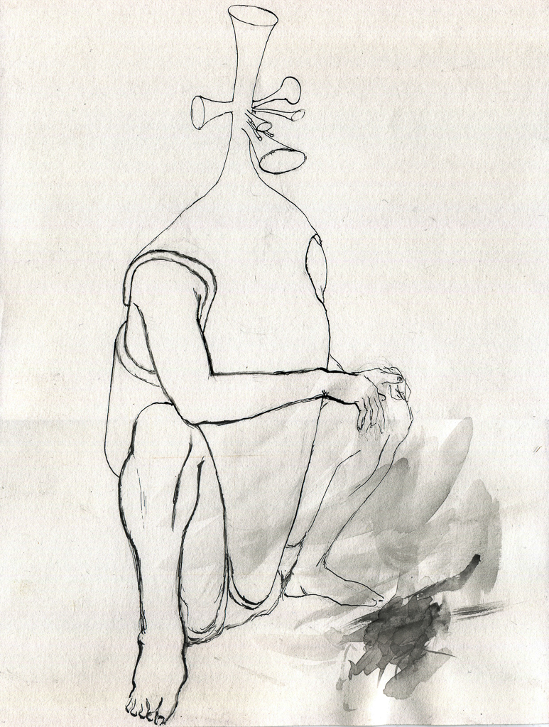 "Strange Guy", 2012, ink, 24 x 32 cm